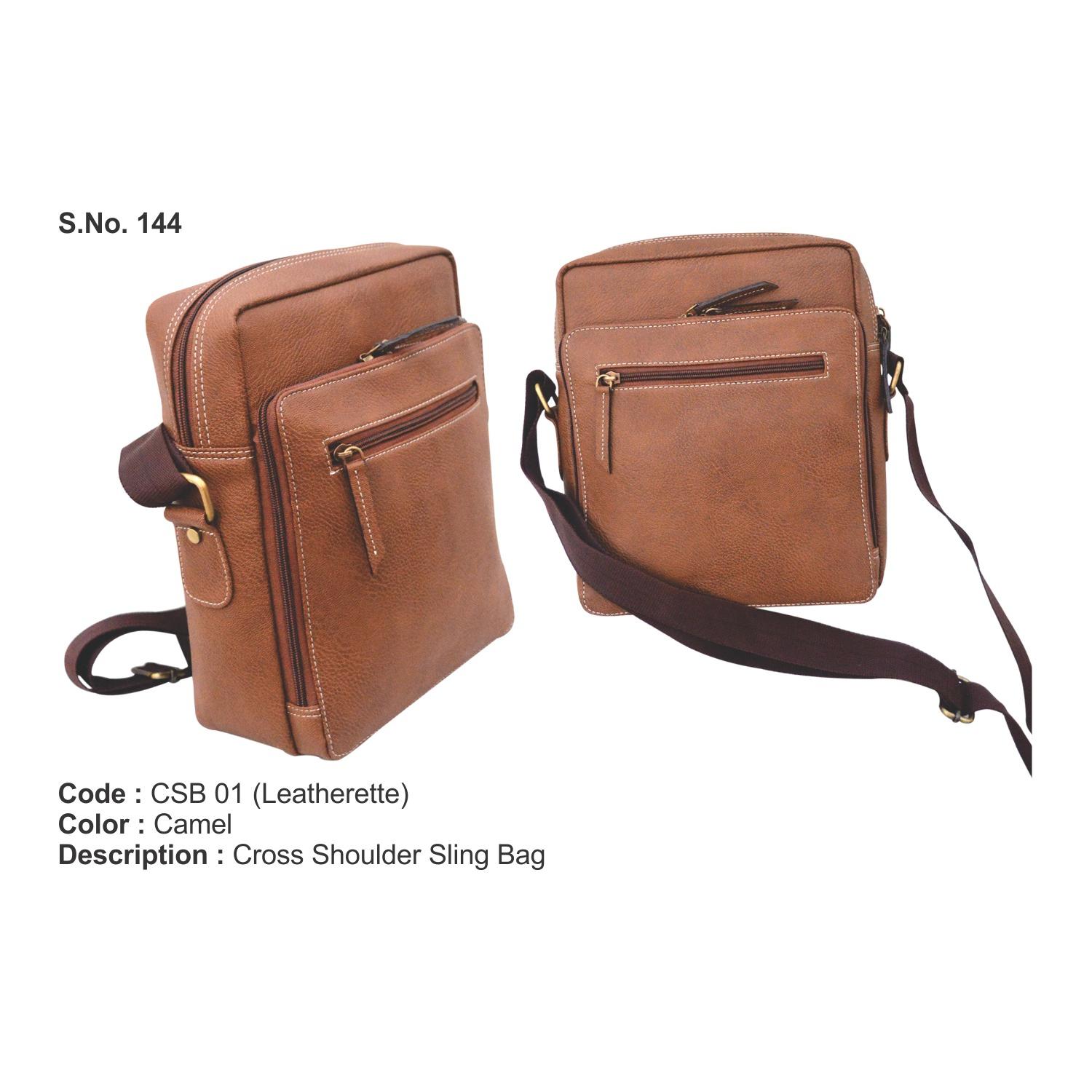 Cross Shoulder Leatherette Sling Bag (CSB01) - PYG Corp