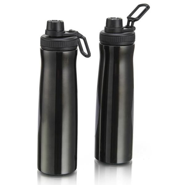 Single Wall Black Steel Bottle, 1000ml (Eiffel)