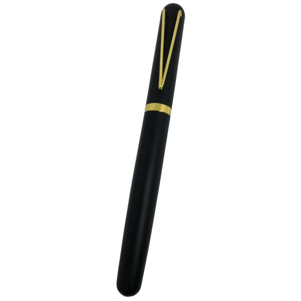 Metal V-Clip Gold/Black Roller Pen (PN40097)