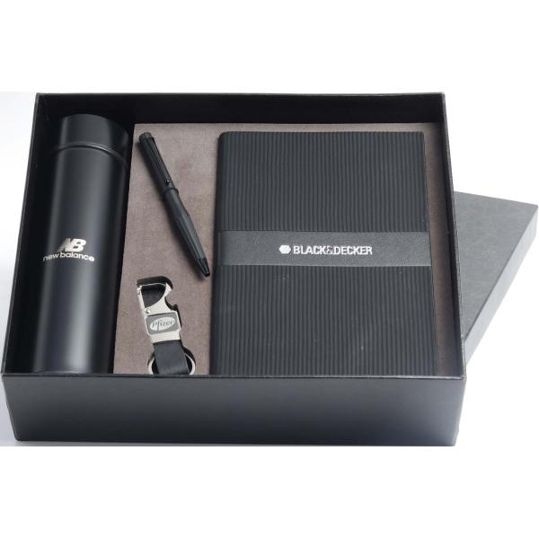 Welcome Kit Gift Set of Notebook, Pen, Key Chain and Temperature Flask (CN10)