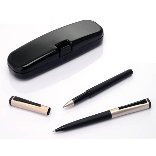 Boxy Metal Roller and Ball Pen set (L-129)