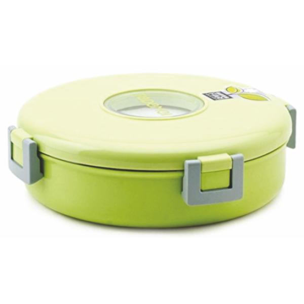 Round Steel Lunch Box with Plastic Outer, 920ml (LB-6952)