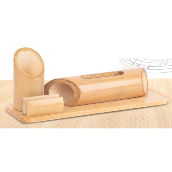 Bamboo Pen Stand Tumbler with Card Holder and Music Amplifier for Smartphone (Q-40)