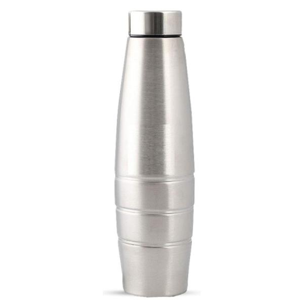 Stainless Steel Oval Shape Bottle, 600ml (Sippon-73)