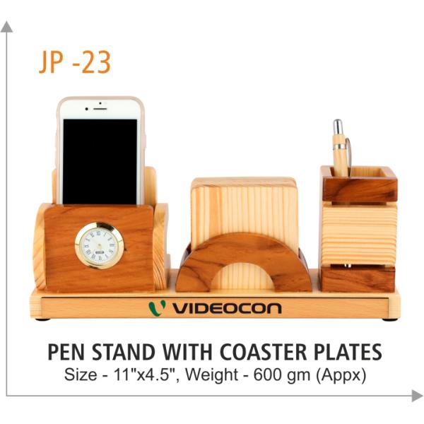 Pen Stand with Coasters, Mobile Holder & Watch (JP-23)