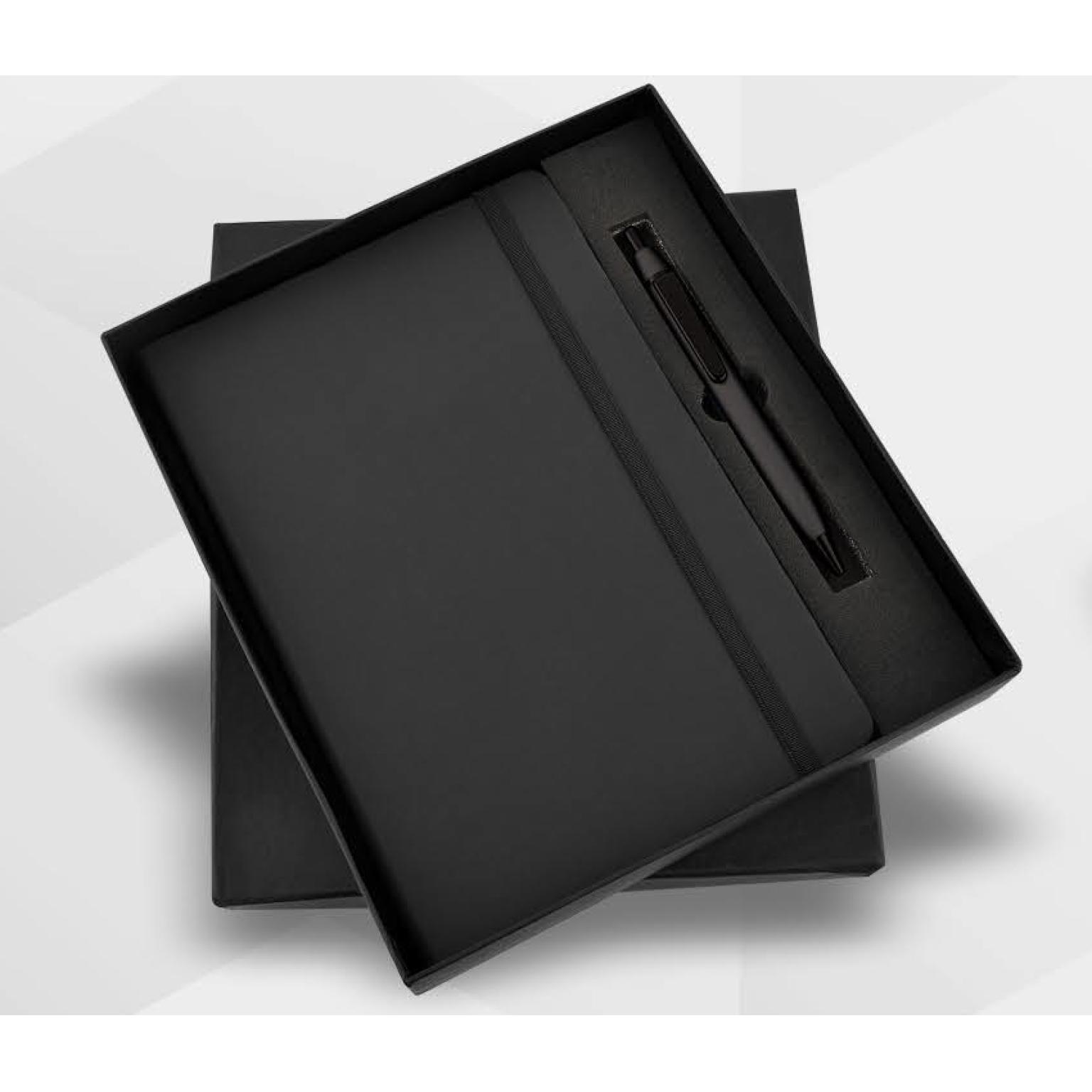 Black Elastic Pen and Diary